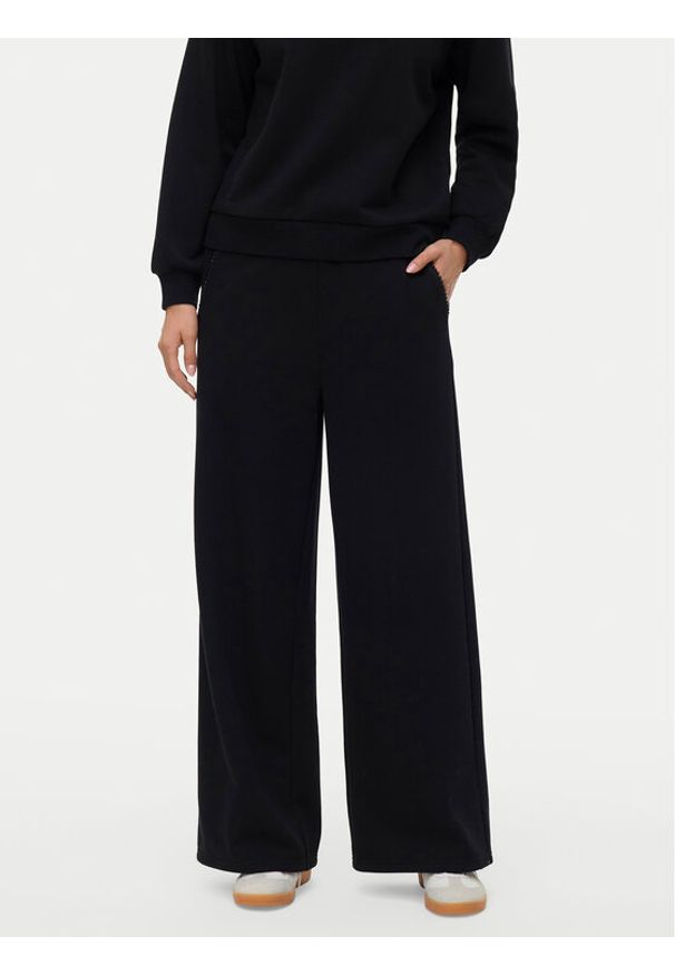 Vero Moda Spodnie dresowe Daisy 10338102 Czarny Wide Leg. Kolor: czarny. Materiał: bawełna