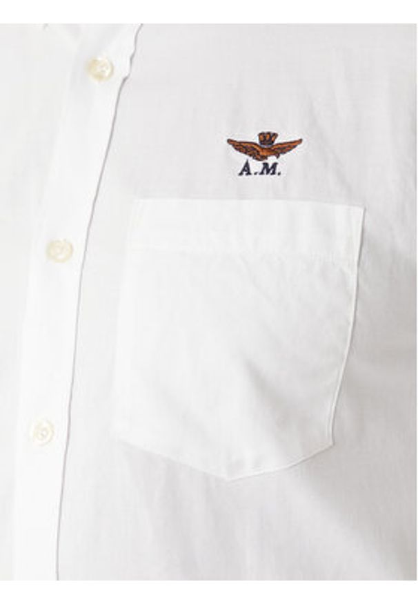 Aeronautica Militare Koszula 252CA1277UCT03532 Biały Regular Fit. Kolor: biały. Materiał: bawełna