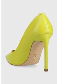 Steve Madden szpilki skórzane Vaze kolor zielony SM19000016. Kolor: zielony. Materiał: skóra. Obcas: na szpilce. Wysokość obcasa: średni #3