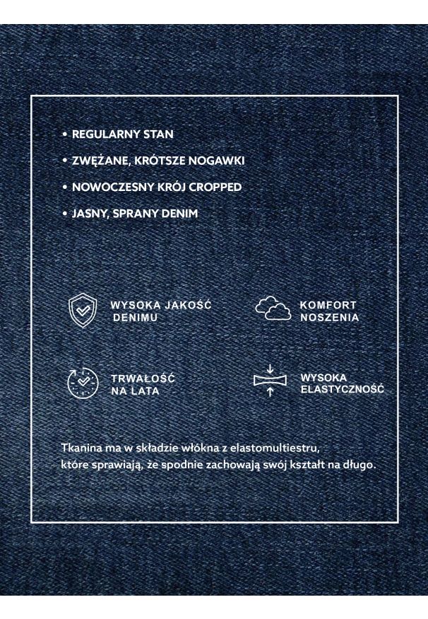 Big-Star - Jeansy damskie z krótką nogawką jasnoniebieskie Adela Cropped 108. Okazja: na co dzień. Kolor: niebieski. Długość: krótkie. Styl: casual