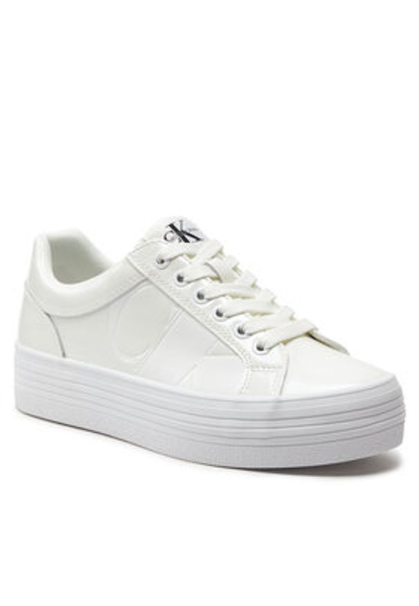 Calvin Klein Jeans Sneakersy Bold Vulc Flatf Low Lth Nbs Mr YW0YW01408 Biały. Kolor: biały. Materiał: skóra