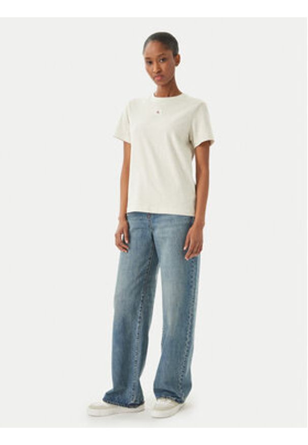 Calvin Klein Jeans T-Shirt LV047F227G Szary Classic Fit. Kolor: szary. Materiał: bawełna