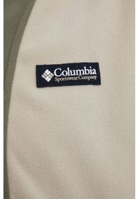 columbia - Columbia bluza sportowa Back Bowl męska kolor zielony wzorzysta. Kolor: zielony. Materiał: polar, materiał, włókno. Wzór: ze splotem. Styl: sportowy #3