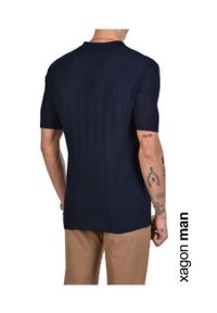 Xagon Man Koszulka Polo | P20081 J0 1201 | Mężczyzna | Granatowy. Okazja: na co dzień. Typ kołnierza: polo. Kolor: niebieski. Materiał: wiskoza. Styl: casual
