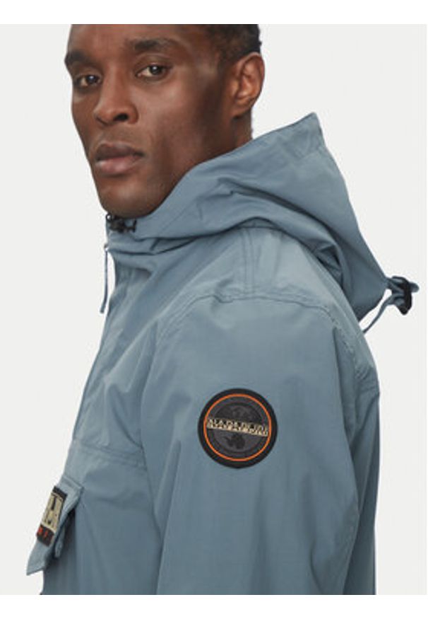 Napapijri Kurtka anorak Rainforest M Sum 3 NP0A4G7DG1Y1 Niebieski Regular Fit. Kolor: niebieski. Materiał: syntetyk