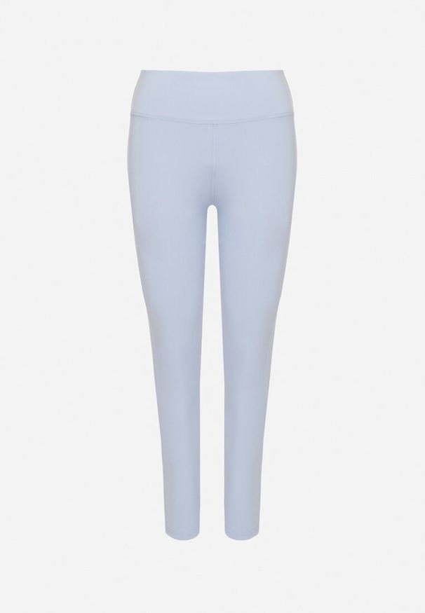 Born2be - Jasnoniebieskie Legginsy z Modelującymi Przeszyciami Selettia. Okazja: na co dzień, na spacer. Kolor: niebieski. Styl: klasyczny, casual