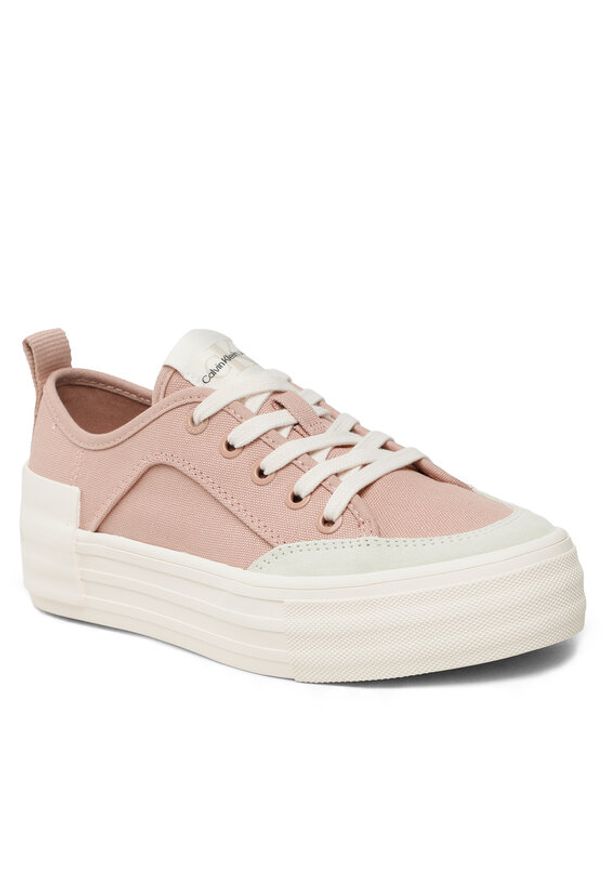Tenisówki Calvin Klein Jeans. Kolor: różowy. Materiał: materiał