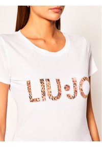 Liu Jo Beachwear T-Shirt VA0172 J5003 Biały Slim Fit. Kolor: biały. Materiał: bawełna #5