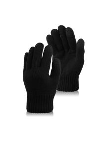 Rękawiczki męskie PAOLO PERUZZI BR-08-BL czarne. Kolor: czarny. Materiał: materiał. Sezon: jesień, zima