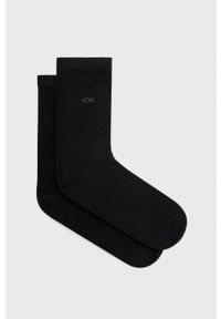 Calvin Klein skarpetki (2-pack) damskie kolor czarny. Kolor: czarny