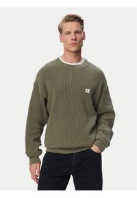 Calvin Klein Jeans Sweter LV04RD313G Zielony ciemny Regular Fit. Kolor: zielony. Materiał: bawełna #1