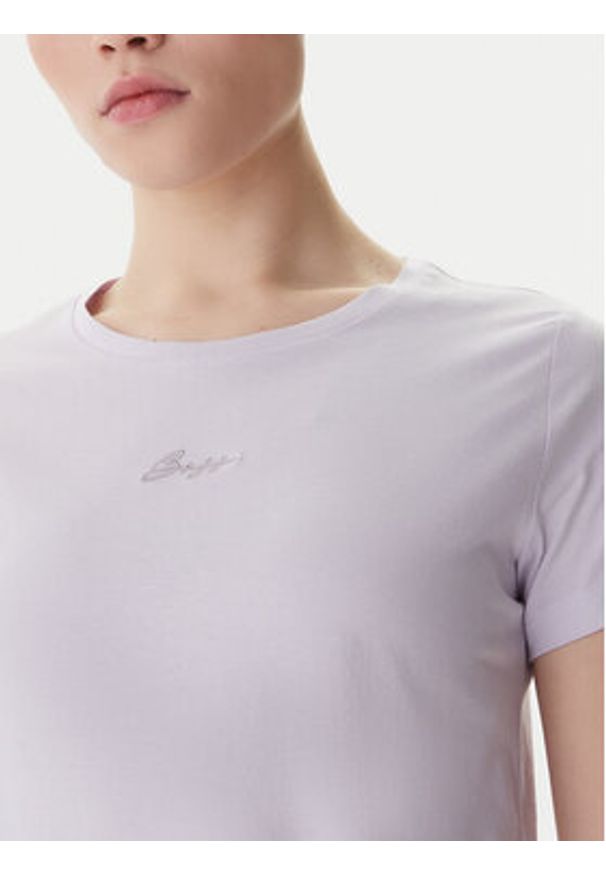 BOSS T-Shirt Elove 50554696 Fioletowy Slim Fit. Kolor: fioletowy. Materiał: bawełna