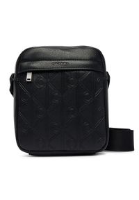 Calvin Klein Saszetka Emblem Aop Deboss Reporter LV04D3562G Czarny. Kolor: czarny. Materiał: skóra #1
