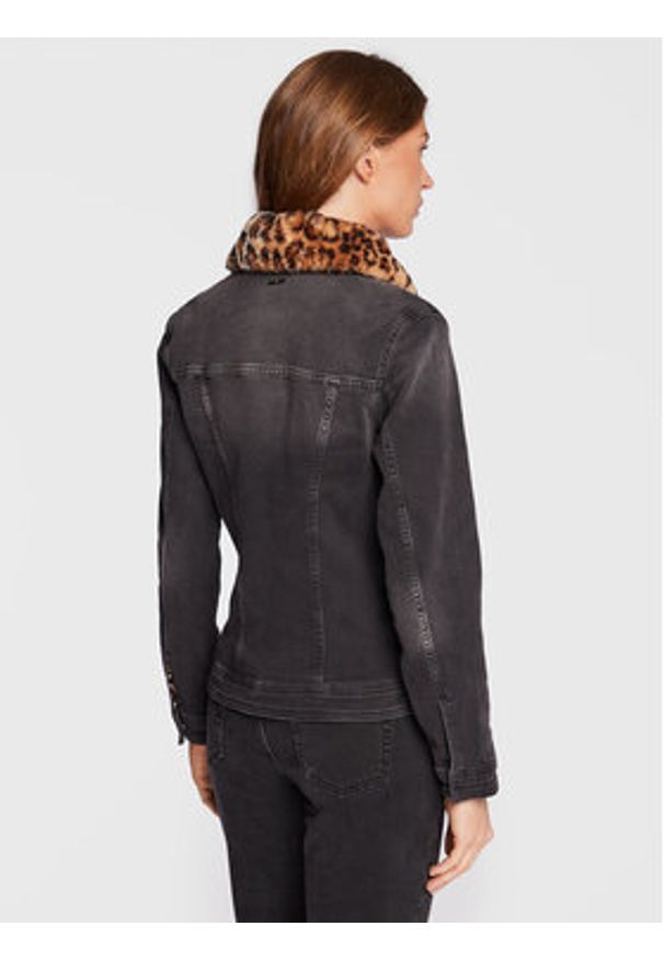 Liu Jo Kurtka jeansowa UF2069 D4391 Czarny Regular Fit. Kolor: czarny. Materiał: jeans, bawełna