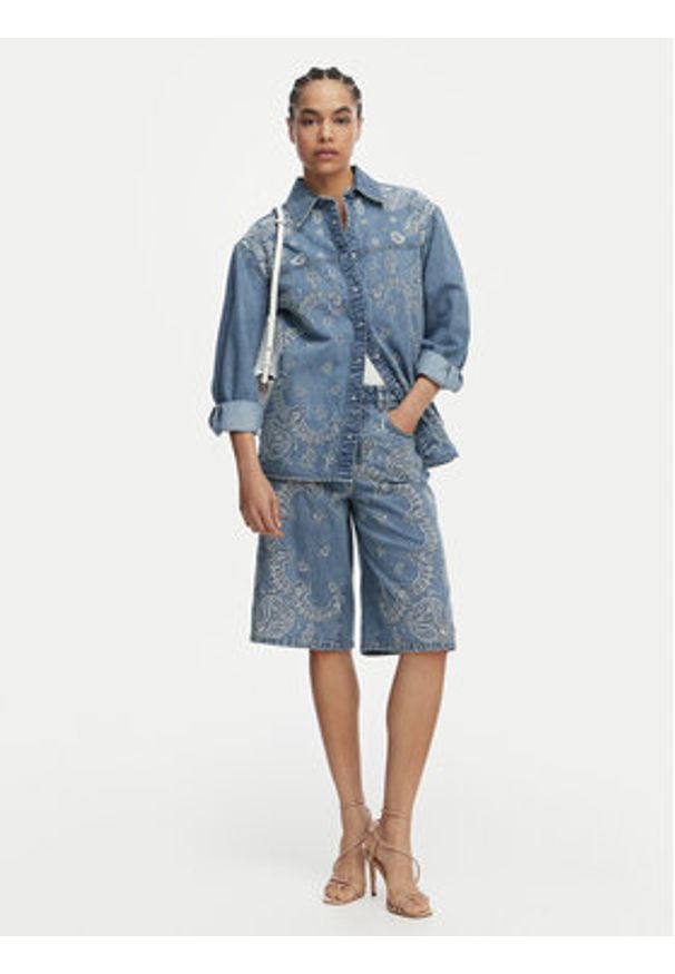 Liu Jo Koszula jeansowa UA6145 D0313 Niebieski Regular Fit. Kolor: niebieski. Materiał: bawełna