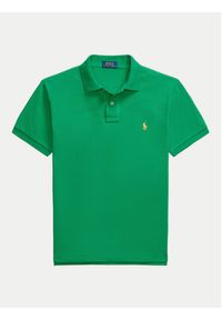 Polo Ralph Lauren Polo 710536856456 Zielony Slim Fit. Typ kołnierza: polo. Kolor: zielony. Materiał: bawełna #5