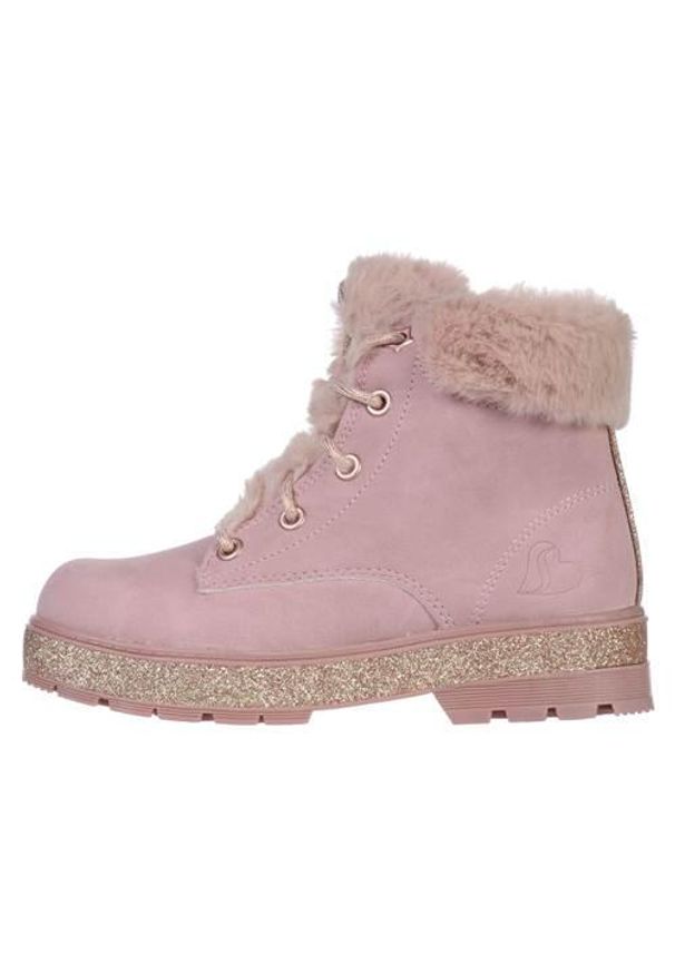 skechers - Buty do chodzenia dla dzieci Skechers Street Glitz. Kolor: różowy. Materiał: materiał, syntetyk. Szerokość cholewki: normalna. Sport: turystyka piesza