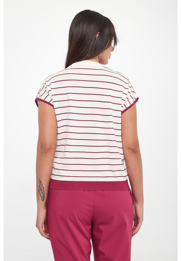 Liu Jo - Bluzka damska dzianinowa w paski LIU JO. Materiał: dzianina. Wzór: paski