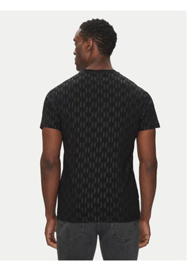 Karl Lagerfeld - KARL LAGERFELD T-Shirt 755074 552251 Czarny Regular Fit. Typ kołnierza: dekolt w karo. Kolor: czarny. Materiał: bawełna