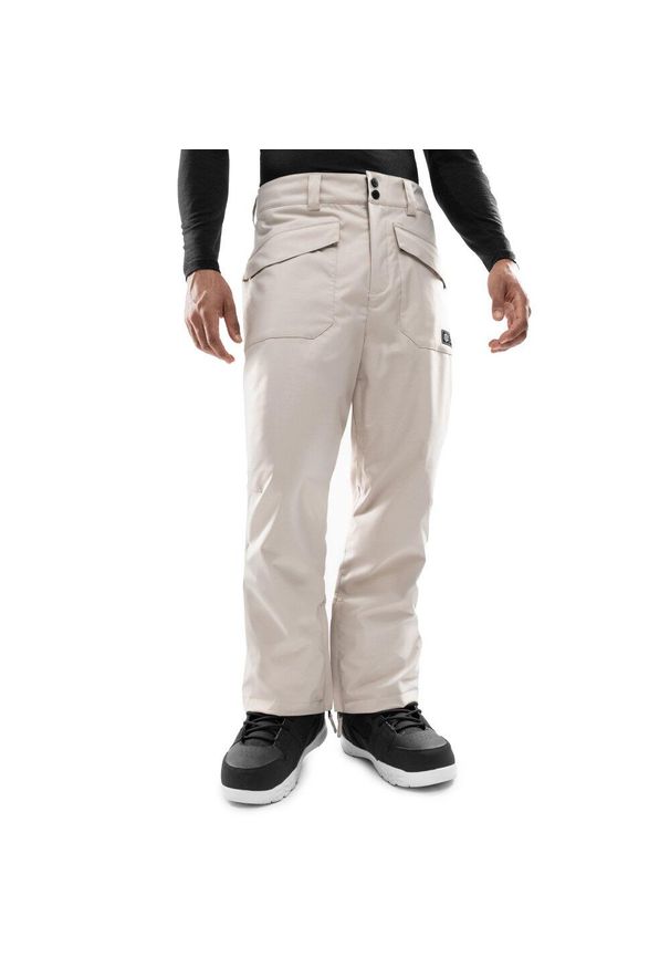 SIROKO - Spodnie snowboardowe premium męskie Ultimate Champery. Kolor: beżowy. Technologia: Primaloft. Sezon: zima. Sport: snowboard
