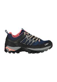 Damskie Niskie buty trekkingowe CMP Rigel waterprof. Kolor: czarny, niebieski, wielokolorowy, pomarańczowy. Styl: sportowy #1