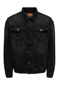 Only & Sons Kurtka jeansowa 22025429 Czarny Regular Fit. Kolor: czarny. Materiał: jeans, bawełna