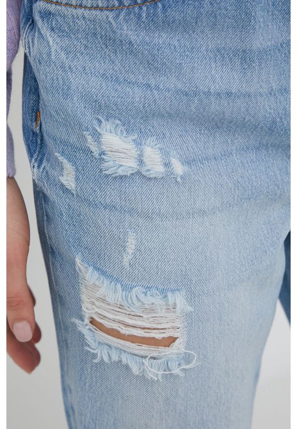 only - Only jeansy damskie high waist. Stan: podwyższony. Kolor: niebieski