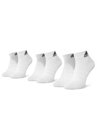 Adidas - Zestaw 3 par niskich skarpet unisex adidas - Light Ank 3PP DZ9435 White/White/White. Kolor: biały. Materiał: materiał, bawełna, poliester, elastan #1