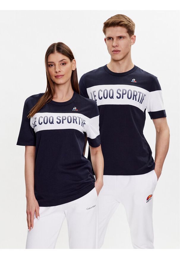 Le Coq Sportif T-Shirt Unisex 2310360 Granatowy Regular Fit. Kolor: niebieski. Materiał: bawełna