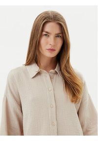 Vero Moda Koszula Natali 10279685 Beżowy Standard Fit. Kolor: beżowy. Materiał: bawełna #3