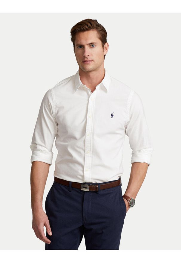 Polo Ralph Lauren Koszula Classics 710736557 Biały Slim Fit. Typ kołnierza: polo. Kolor: biały. Materiał: bawełna