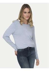 only - ONLY Sweter Venice 15333989 Błękitny Regular Fit. Kolor: niebieski. Materiał: wiskoza