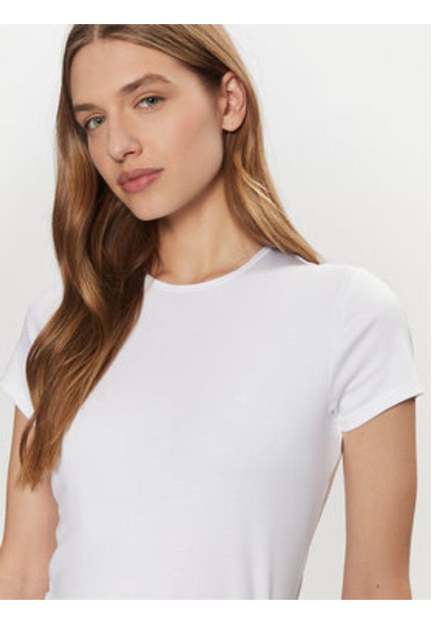 Calvin Klein T-Shirt K20K208049 Biały Slim Fit. Kolor: biały. Materiał: bawełna