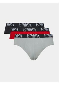 Komplet 3 par slipów Emporio Armani Underwear. Kolor: czerwony