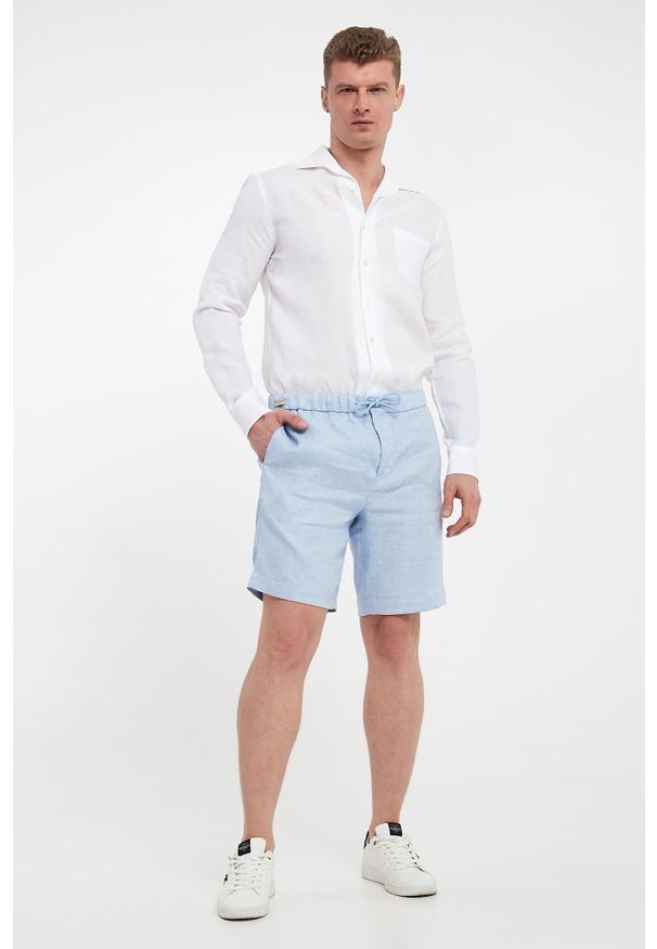 PAUL & SHARK - Koszula męska lniana PAUL&SHARK. Materiał: len