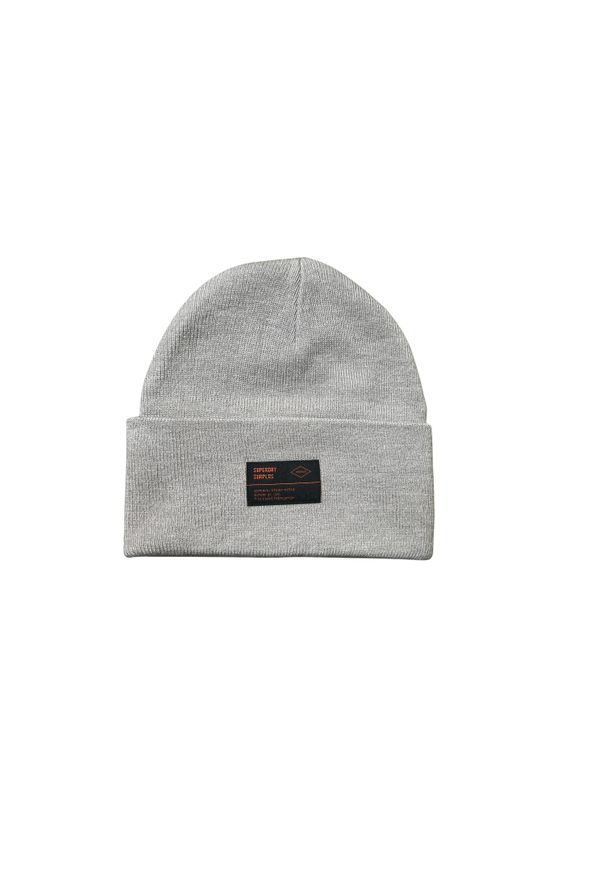 Dziecięca czapka z dzianiny Superdry Surplus. Kolor: szary. Materiał: dzianina