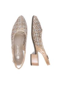 Rieker Czółenka CEO-47078-90 Złoty. Kolor: złoty. Materiał: skóra #8