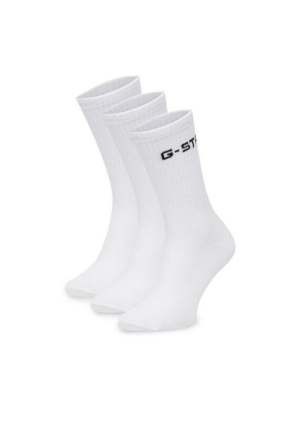 G-Star RAW - G-Star Raw Skarpety AS_G_STAR_001W_SS25 (3-PACK) Biały. Kolor: biały. Materiał: materiał, bawełna