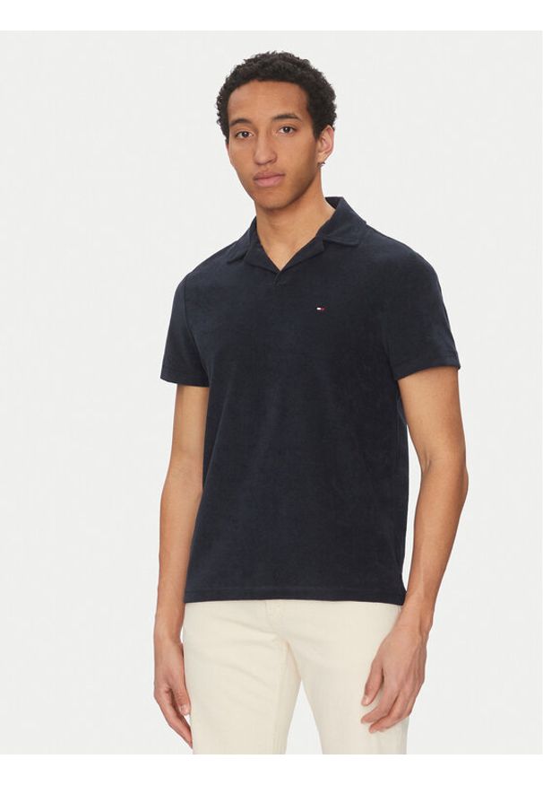 TOMMY HILFIGER - Tommy Hilfiger Polo MW0MW38479 Granatowy Regular Fit. Typ kołnierza: polo. Kolor: niebieski. Materiał: bawełna