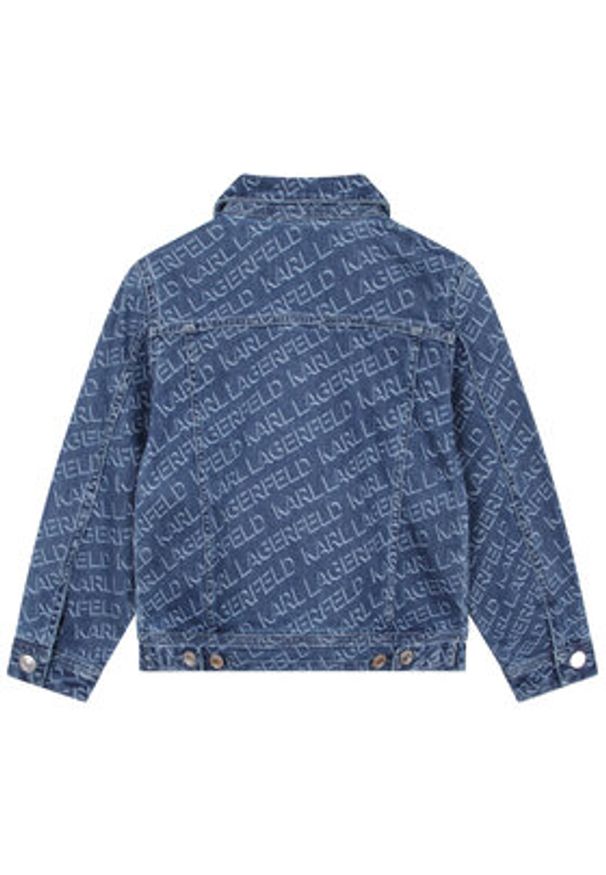 Karl Lagerfeld Kids Kurtka jeansowa Z26101 D Granatowy Regular Fit. Kolor: niebieski. Materiał: bawełna