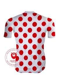 REDTED - Vintage Cycling Jersey - Red Dot Aea Jersey - Redted. Kolor: czerwony, pomarańczowy. Materiał: poliester. Wzór: kropki. Sport: kolarstwo
