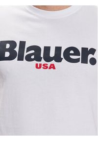 Blauer T-Shirt 23SBLUH02104 004547 Biały Regular Fit. Kolor: biały. Materiał: bawełna #3