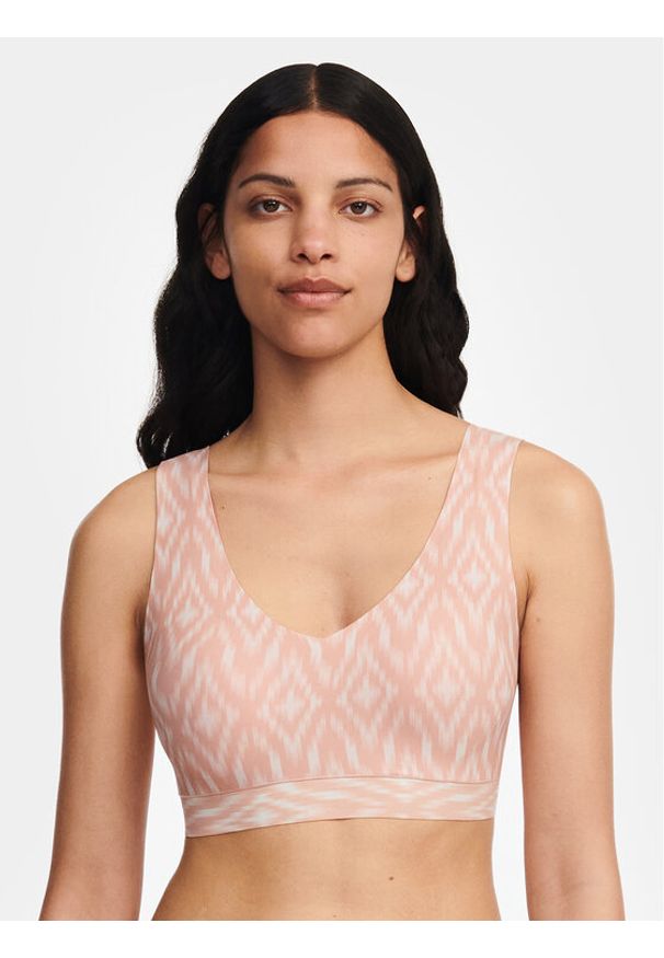 Chantelle Biustonosz top Soft Stretch C11D10 Różowy. Kolor: różowy. Materiał: syntetyk