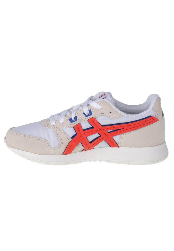Buty do chodzenia męskie Asics Lyte Classic. Zapięcie: sznurówki. Kolor: biały, wielokolorowy, niebieski. Materiał: materiał, tkanina, syntetyk. Szerokość cholewki: normalna. Sport: turystyka piesza