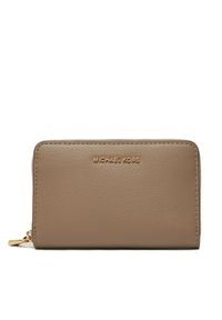 MICHAEL Michael Kors Mały Portfel Damski Jet Set Small Leather 32F4GJ6D0L Beżowy. Kolor: beżowy. Materiał: skóra