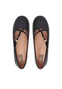 Love Moschino - LOVE MOSCHINO Baleriny JA11111G1OIE0000 Czarny. Kolor: czarny. Materiał: skóra #2