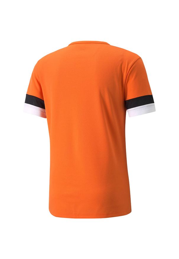 Puma - Koszulka piłkarska męska PUMA teamRISE Jersey. Kolor: wielokolorowy, pomarańczowy, czarny. Materiał: jersey. Sport: piłka nożna