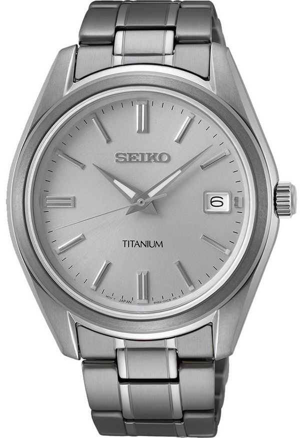 Zegarek Seiko Zegarek męski Seiko SUR369P1 szary. Kolor: szary