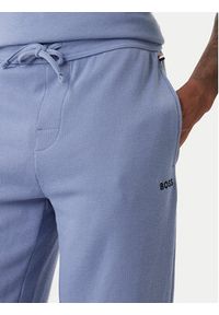 BOSS Spodnie dresowe Waffle 50535878 Błękitny Regular Fit. Kolor: niebieski. Materiał: bawełna #5