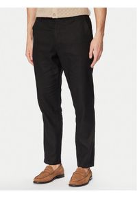 BOSS Chinosy Sanderson-L-3 50559595 Czarny Regular Fit. Kolor: czarny. Materiał: len #1